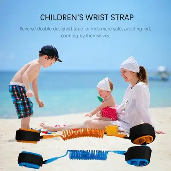 1,5 м Регулируемая защита для детей, защита от потери браслета на запястье, браслет для крепления ремня безопасности для ребенка, веревочный поводок