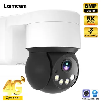 4G Sim-камера Наружная 5-Мегапиксельная Защита безопасности 4K 8MP WiFi CCTV Видеонаблюдение IP-камера с 5-кратным зумом NVR AI Tracking Mini PTZ CamHi 0