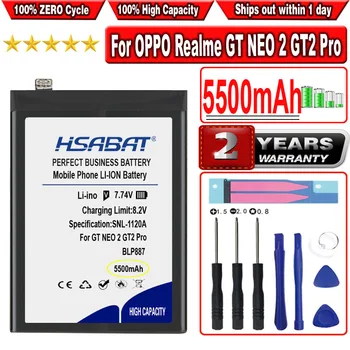 Аккумулятор HSABAT 5500 мАч BLP887 для OPPO Realme GT NEO 2 GT2 Pro