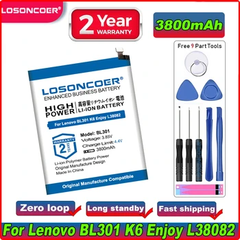 Аккумулятор мобильного телефона LOSONCOER BL301 3800 мАч для Lenovo K6 Enjoy L38082 Battery