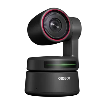 Крошечная PTZ-камера 4K с искусственным интеллектом, 4K 4X Веб-камера, Двойные всенаправленные микрофоны, Подключаемые и воспроизводимые для удаленных занятий с управлением жестами