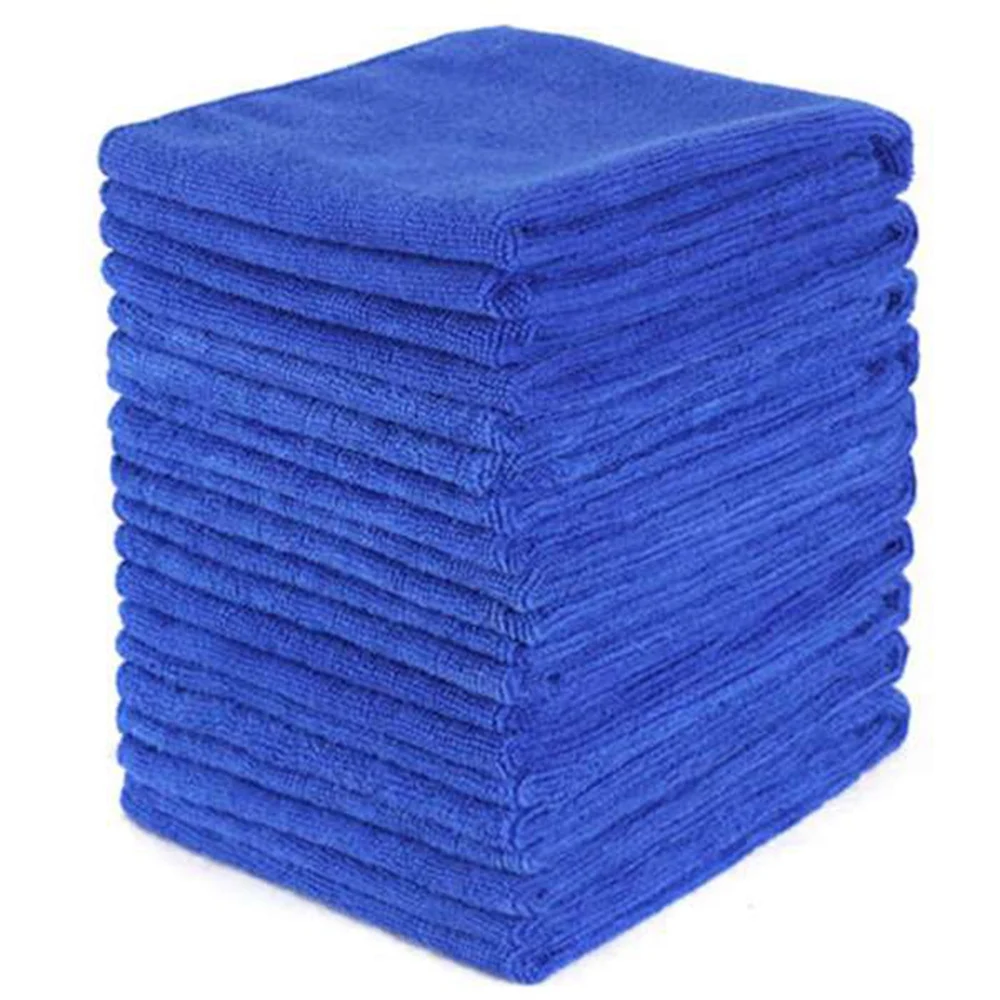 20шт впитывающего полотенца из микрофибры для мытья кухни автомобиля, чистая тряпка для мытья посуды синего цвета