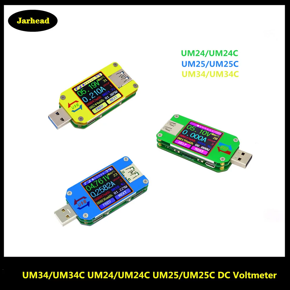 UM34/UM34C UM24 /UM24C UM25/UM25C Вольтметр постоянного тока Амперметр Напряжение Тестер Тока Напряжение заряда батареи USB Тестер LD25/LD35 TC66