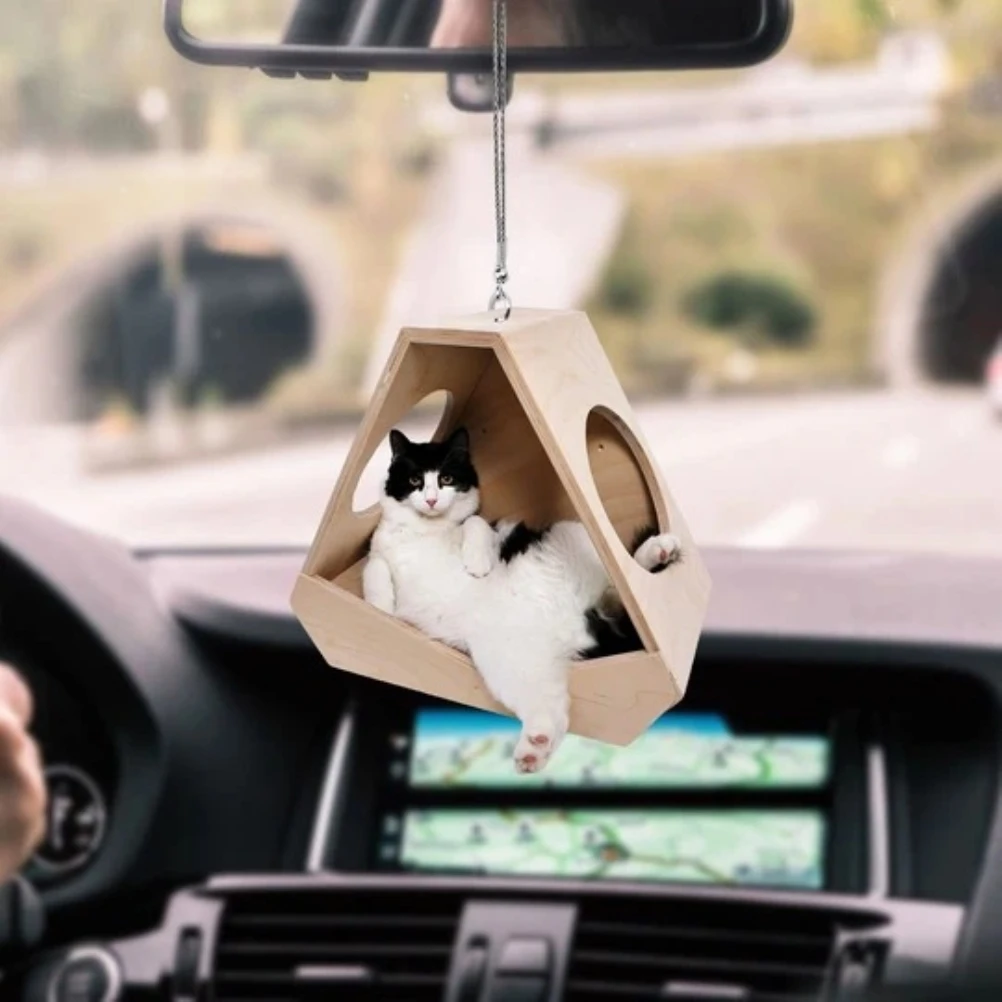 Подвесные украшения для автомобиля Cat с разноцветным воздушным шаром, подвеска для автомобиля, Подвесной орнамент для интерьера автомобиля 0